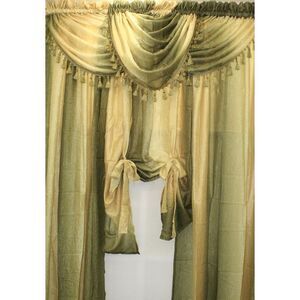 Achim Ombre Window Curtain Tie Up Shade Sage